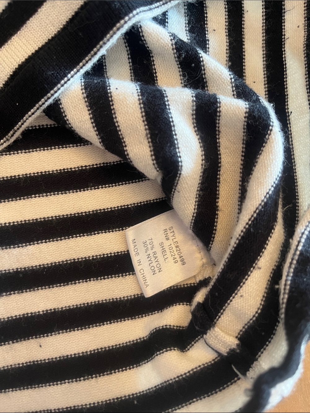 Skies Are Blue Black and White Striped Long-Sleeve Top - Picture 3 of 4